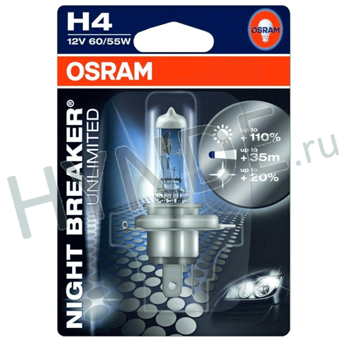 Лампа фары H4 60/55W 12V для Solaris I седан, Solaris I хэтчбек, Solaris II, Accent, Getz, Creta, Rio III седан, Rio III хэтчбек, Rio IV