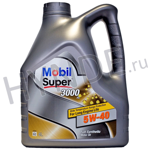 Масло моторное синтетика Mobil Super 3000 X1 5W40 (4л)