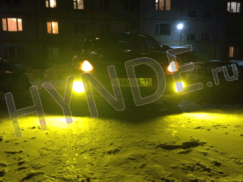 Лампа ПТФ H27W/2 12V Yellow для Solaris I седан, Solaris I хэтчбек, Accent